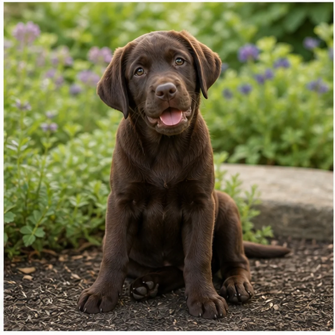 Cocoa the chocolate Labrador puppy