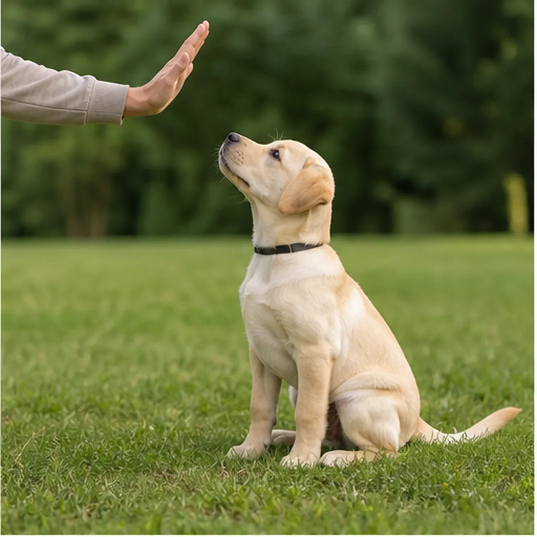 Labrador puppy basic command training